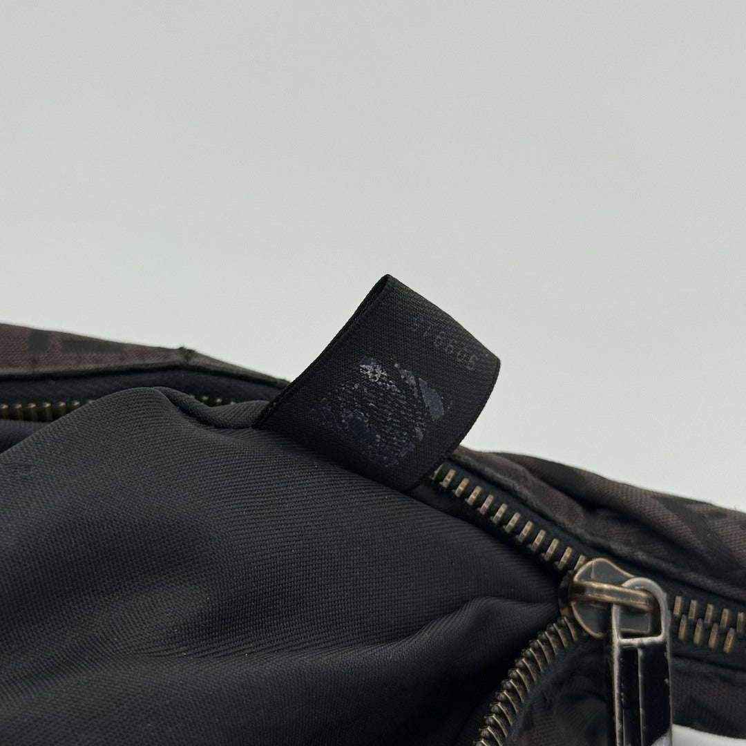 Fendi Zucchino Monogram Hobo Brown Shoulder Bag