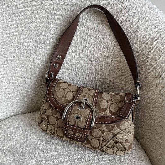 Coach Signature Soho Brown Shoulder Bag