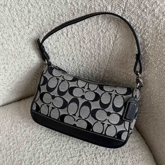 Coach Signature Demi Black Shoulder Bag