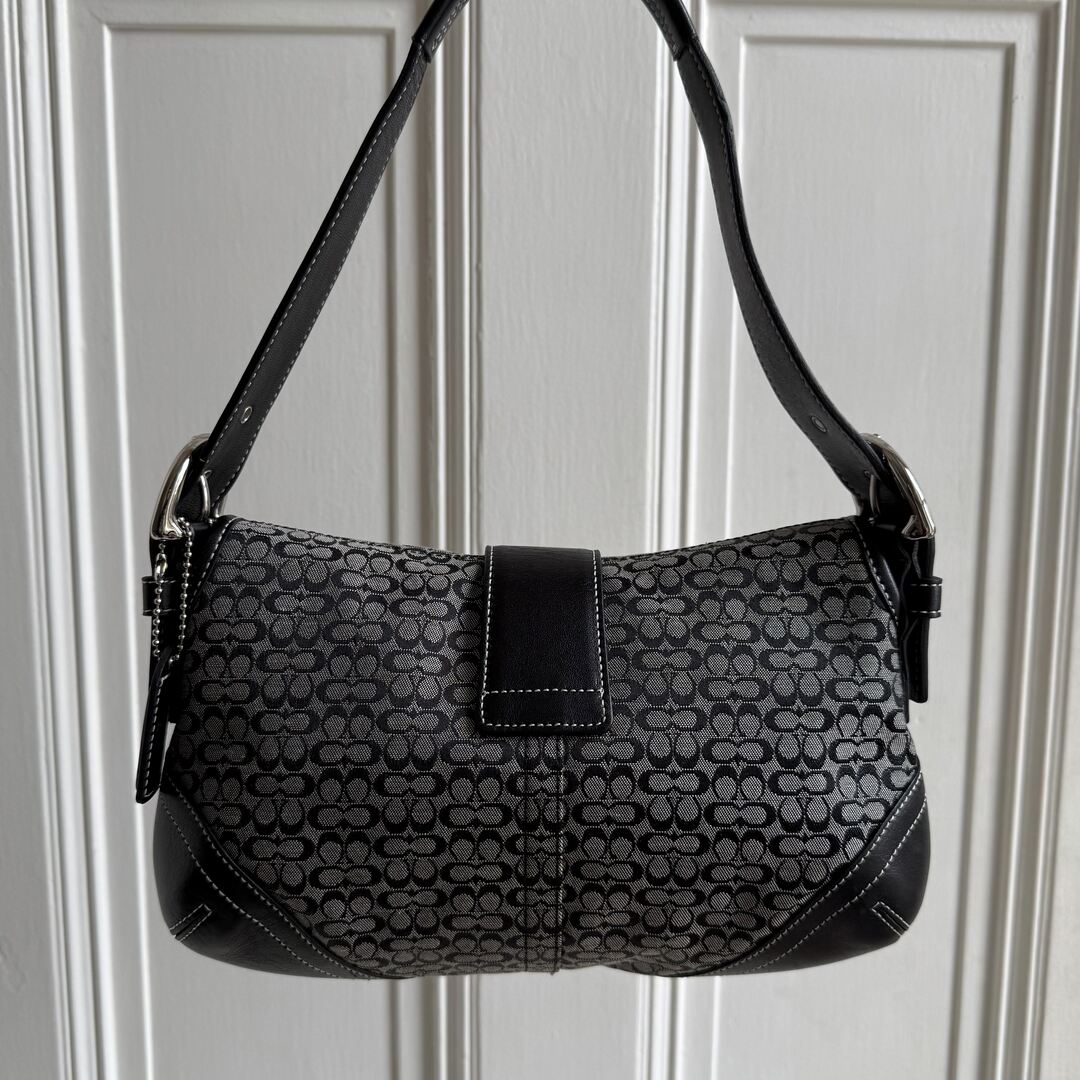 Coach Mini Signature Soho Black Shoulder Bag
