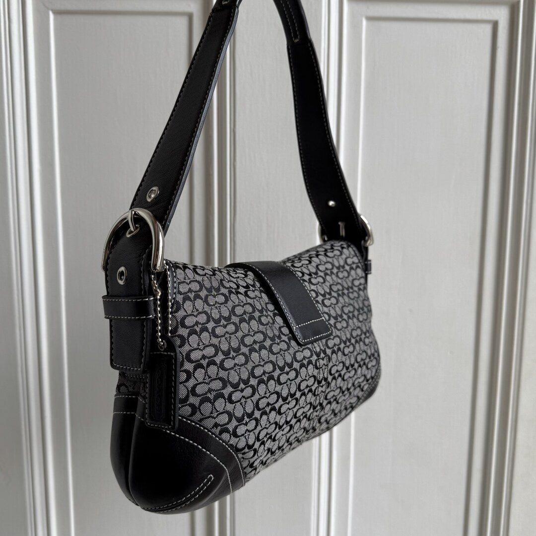 Coach Mini Signature Soho Black Shoulder Bag