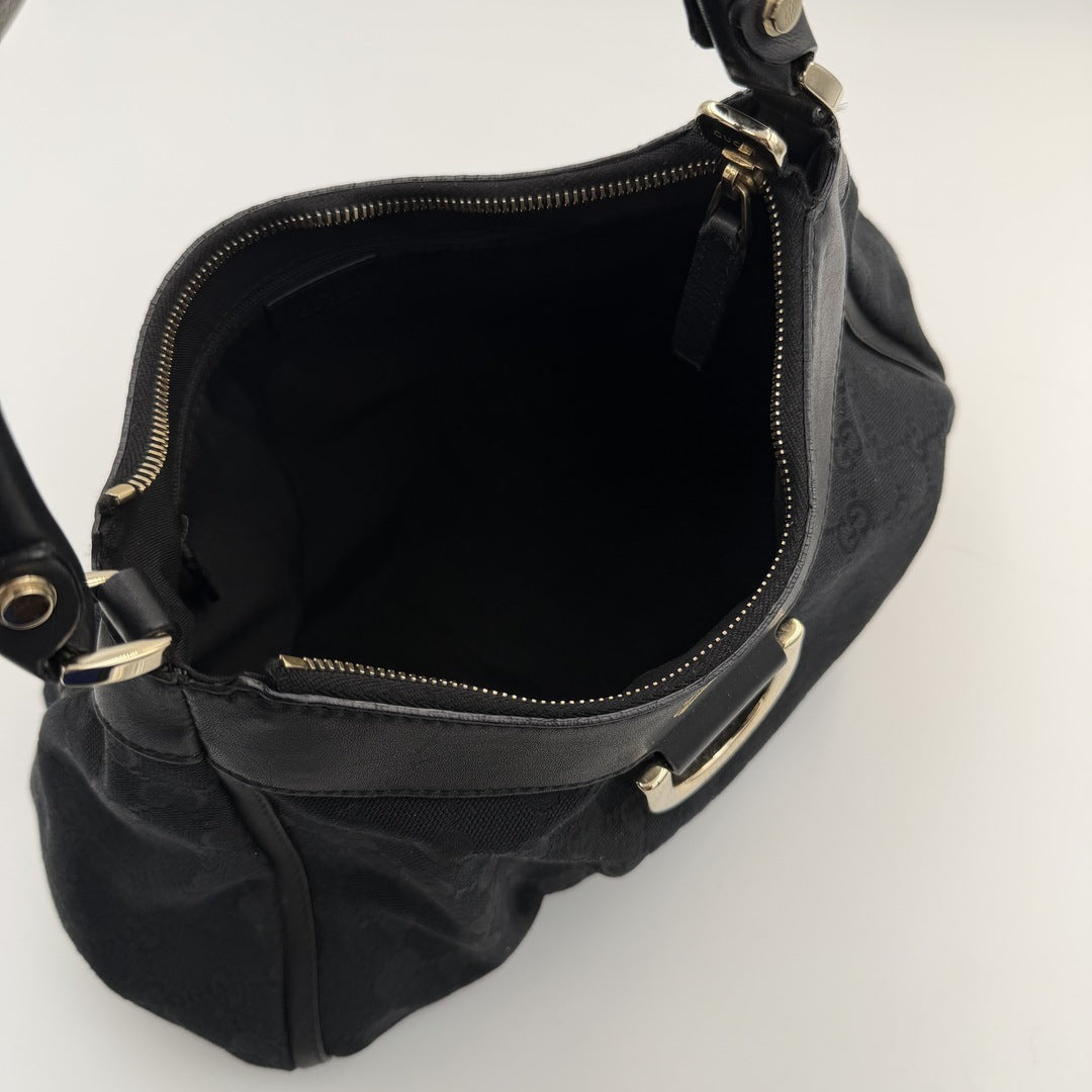 Gucci GG Canvas Abbey Black Shoulder Bag