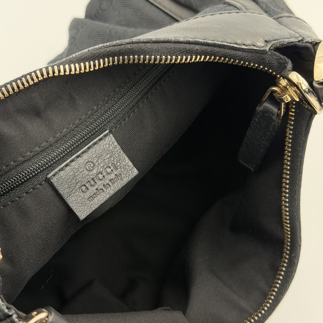 Gucci GG Canvas Abbey Black Shoulder Bag