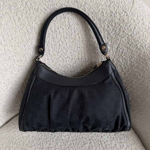 Gucci GG Canvas Abbey Black Shoulder Bag