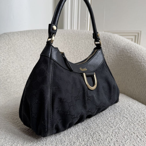 Gucci GG Canvas Abbey Black Shoulder Bag