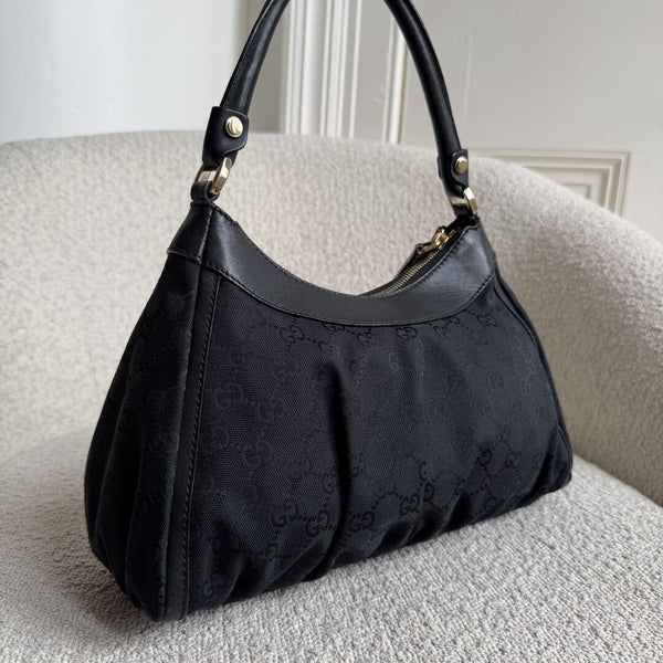 Gucci GG Canvas Abbey Black Shoulder Bag