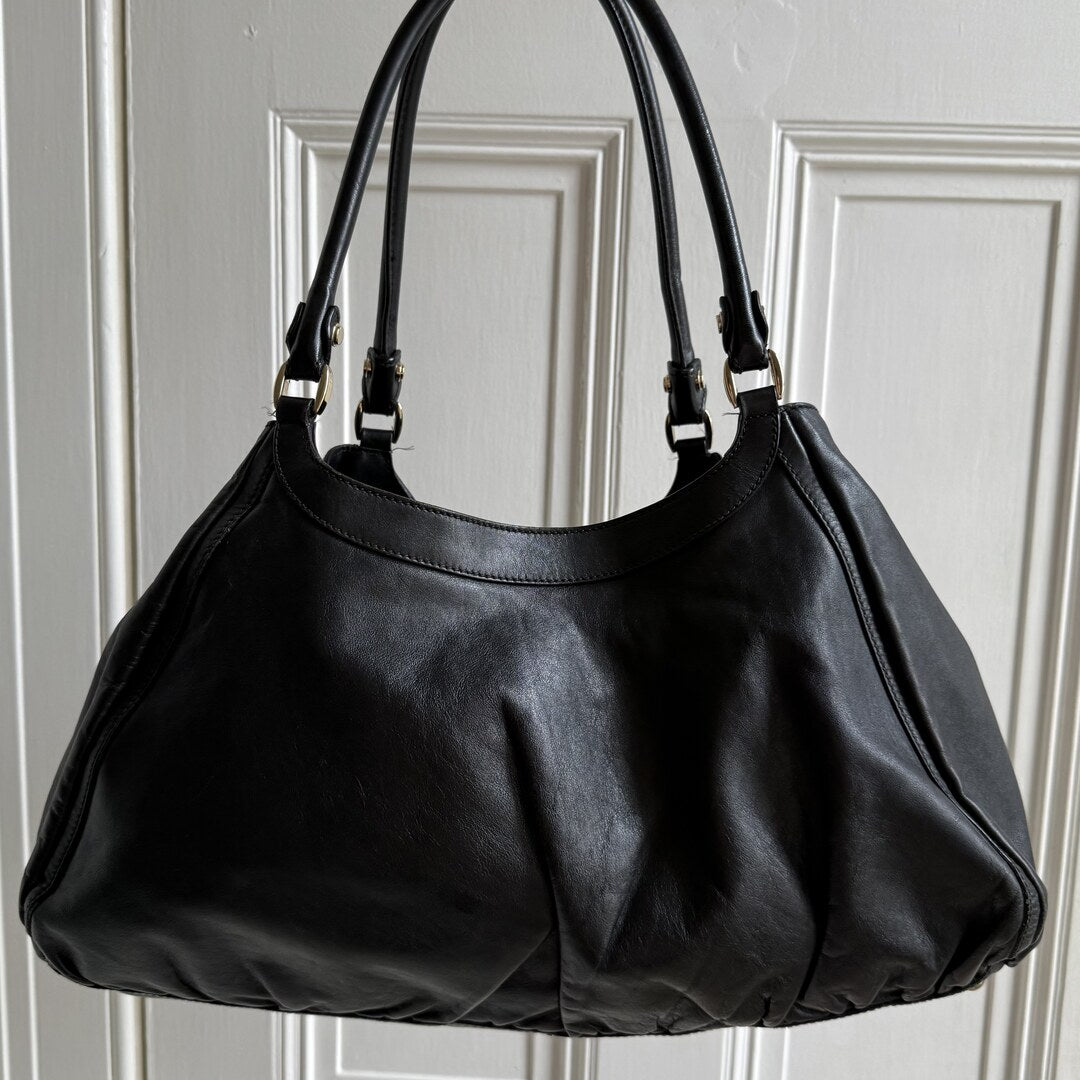 Gucci Abbey Black Leather Tote Bag