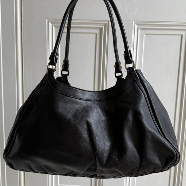 Gucci Abbey Black Leather Tote Bag