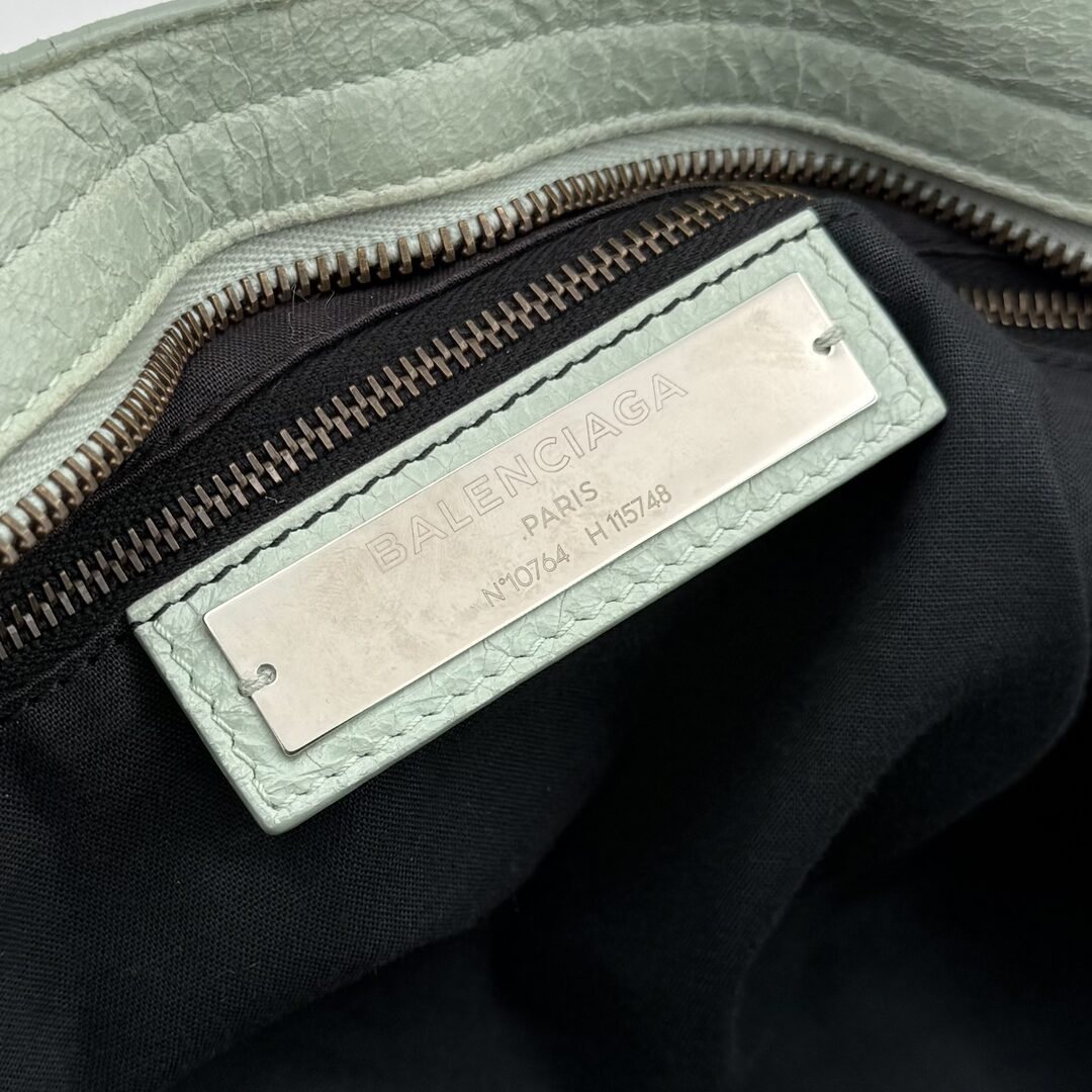 2014 Balenciaga The City Leather Baby Blue Handbag