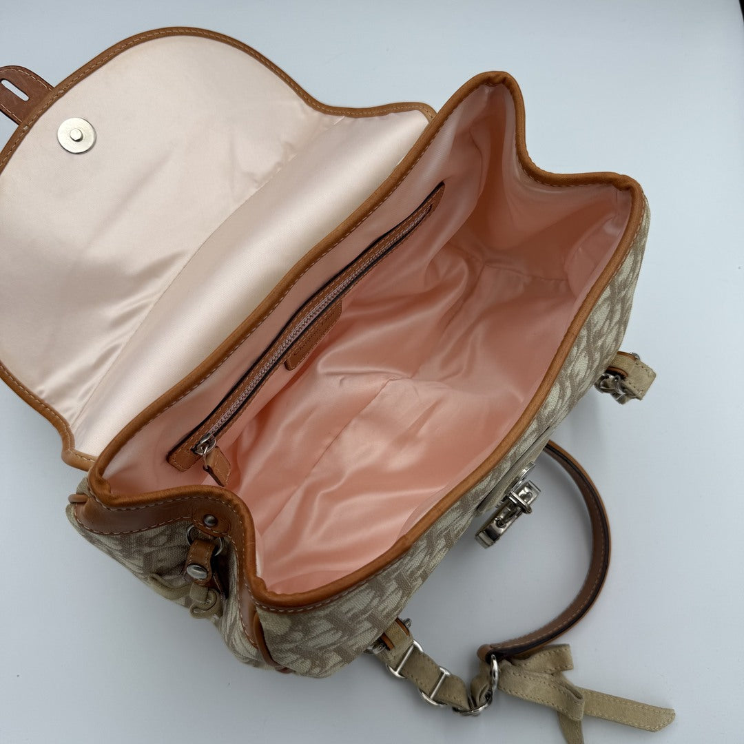 2007 Dior Romantique Trotter Cream Shoulder Bag