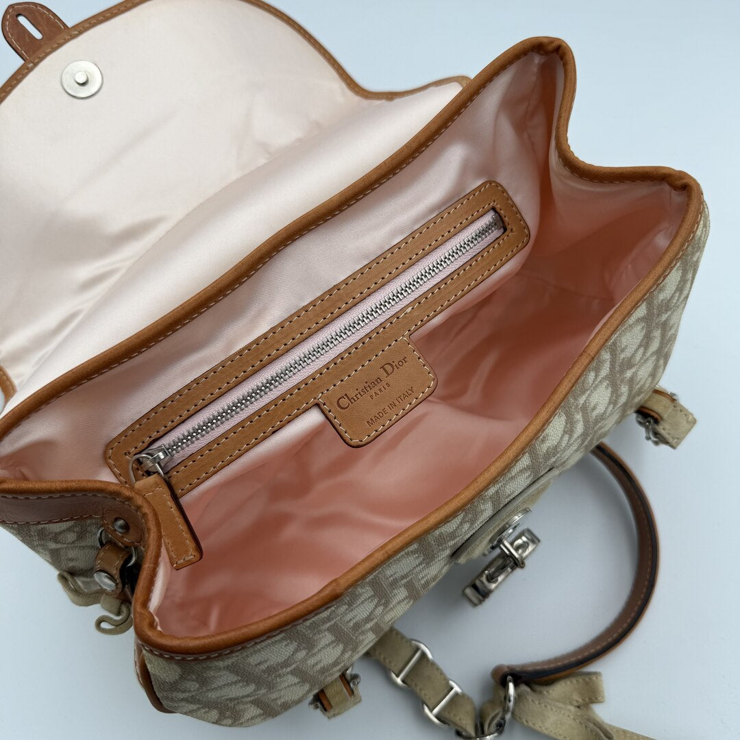2007 Dior Romantique Trotter Cream Shoulder Bag
