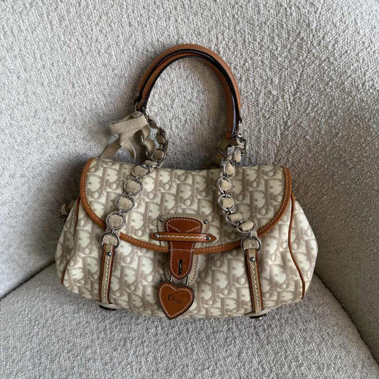 2007 Dior Romantique Trotter Cream Shoulder Bag