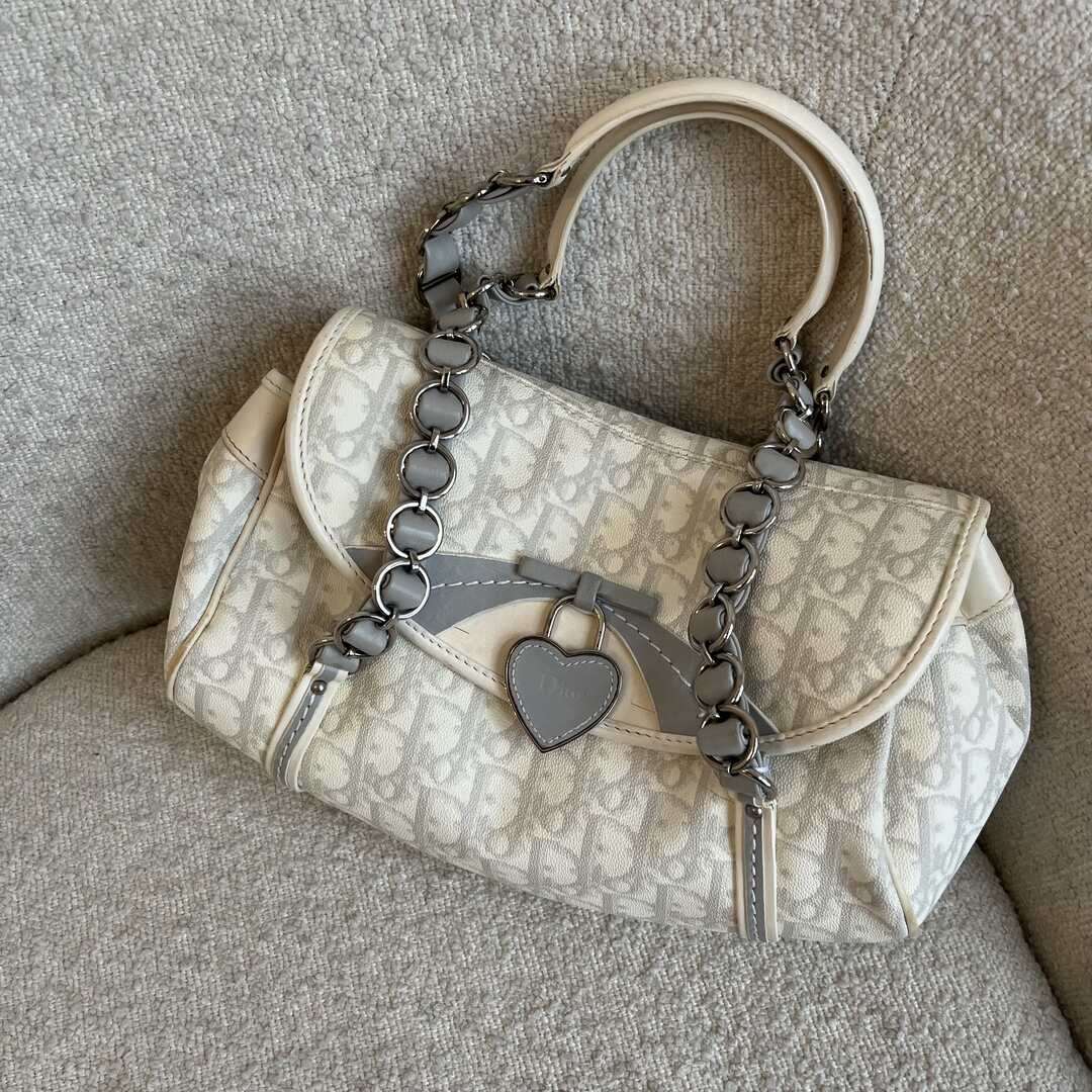 Dior Romantique Trotter White Shoulder Bag