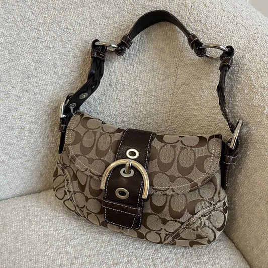 Coach Signature Soho Brown Shoulder Bag