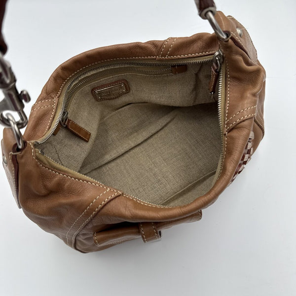 RARE Miu Miu Pocket Leather Brown Shoulder Bag