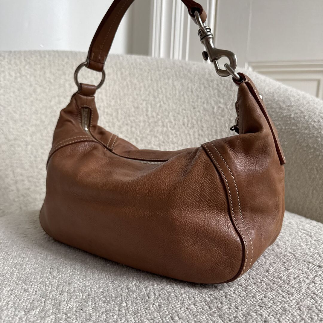 RARE Miu Miu Pocket Leather Brown Shoulder Bag