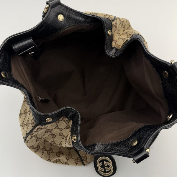 Gucci Monogram Sukey Black Tote Bag
