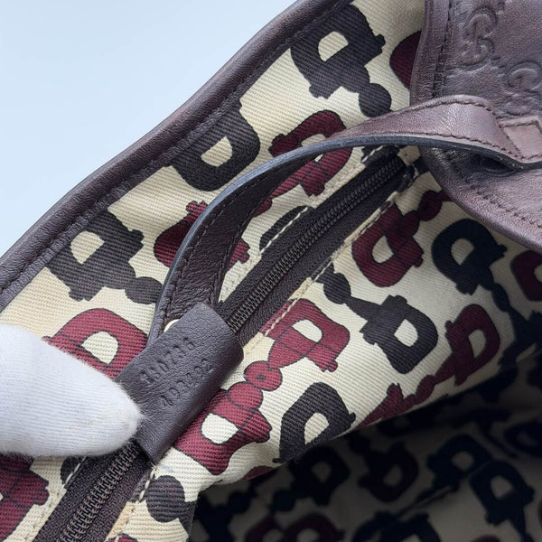 Gucci Guccissima Abbey Leather Brown Tote Bag
