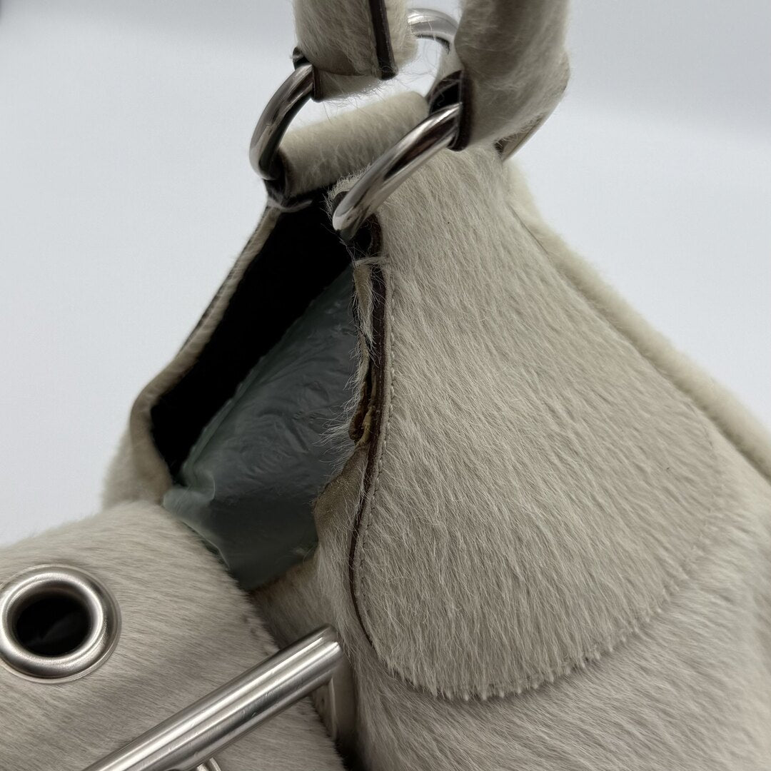 RARE Prada Moon Pony Hair Buckle mint Green Shoulder Bag