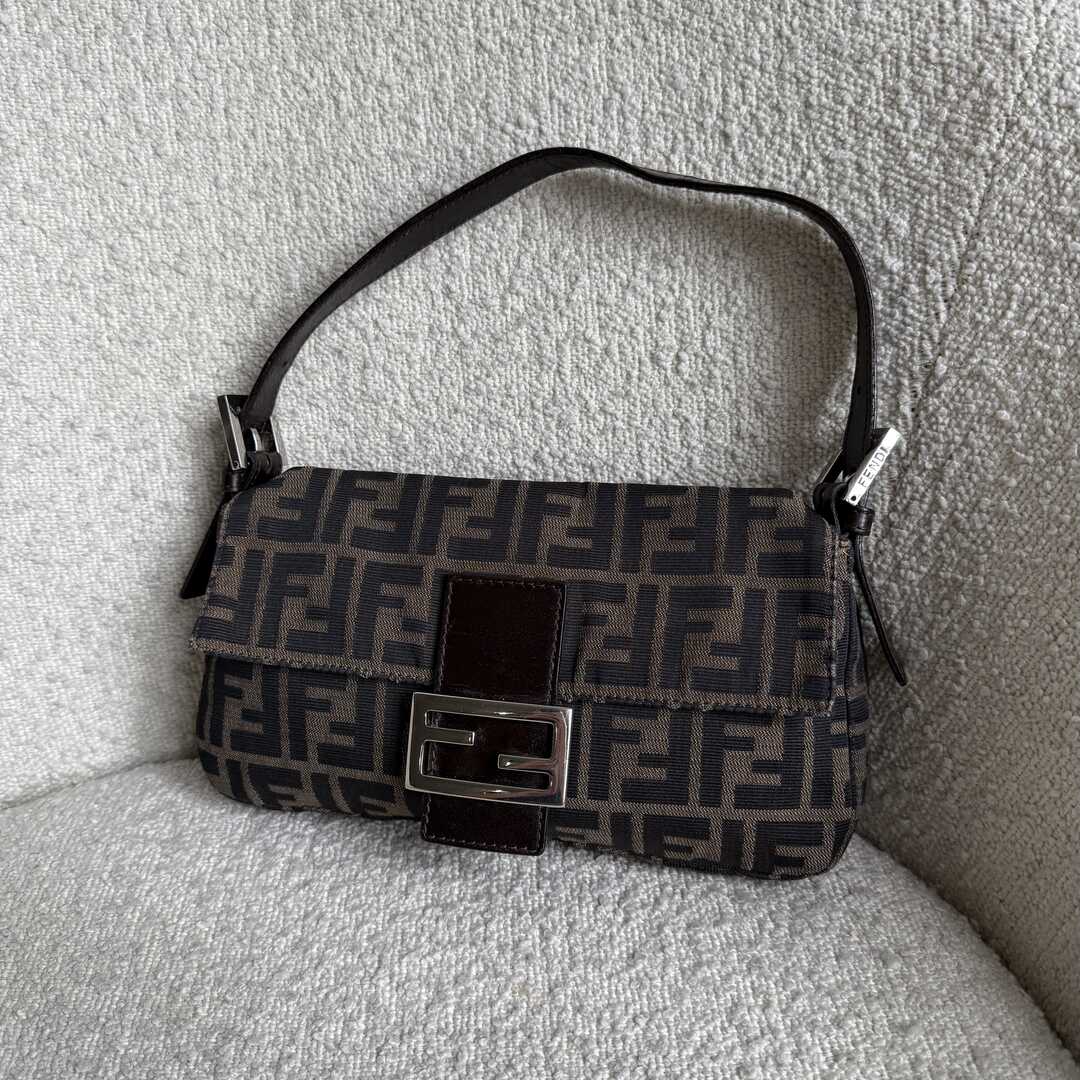 Fendi Mamma Baguette Zucca Shoulder Bag