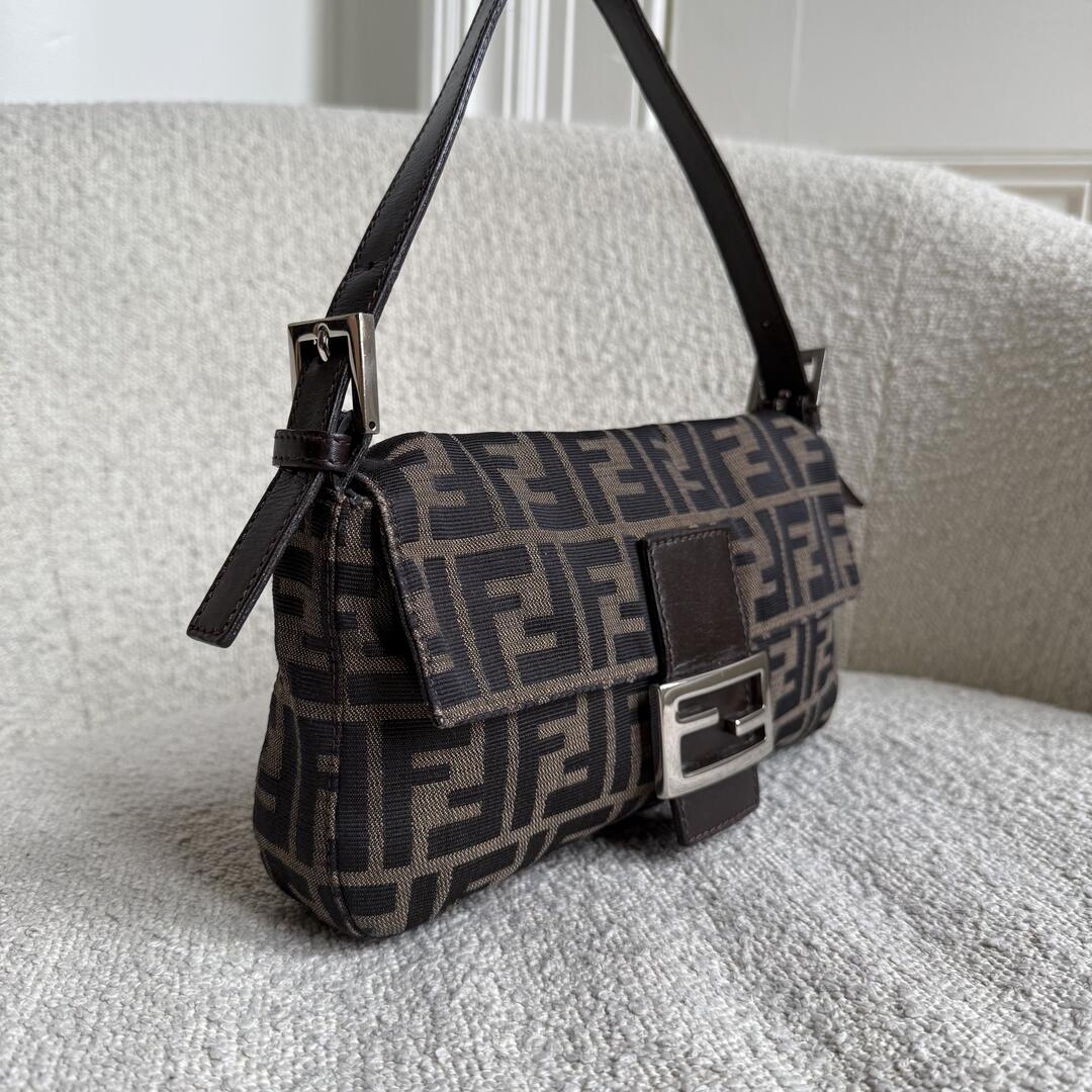 Fendi Mamma Baguette Zucca Shoulder Bag