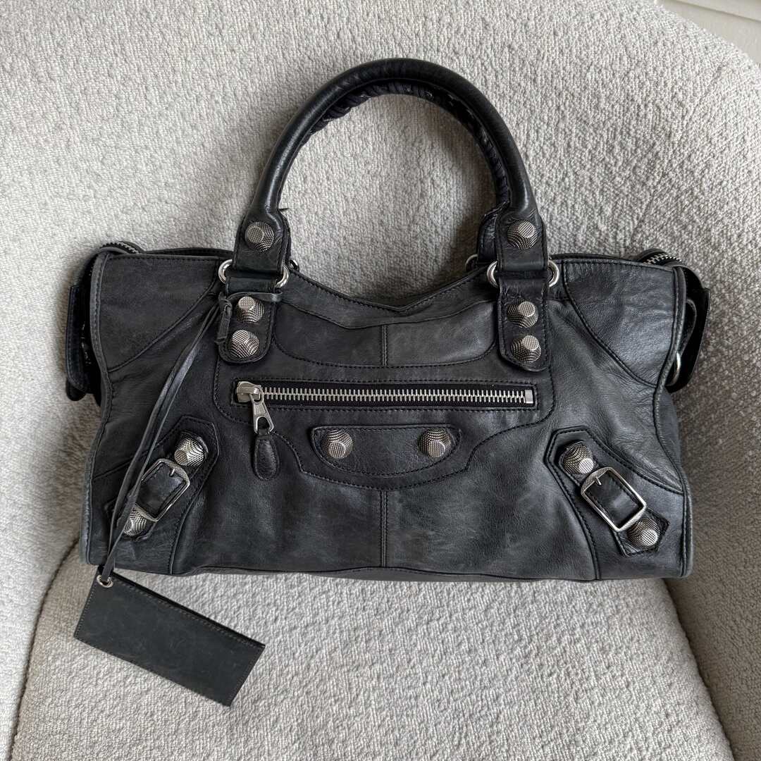 2003 Balenciaga The Giant City Grey Leather Handbag