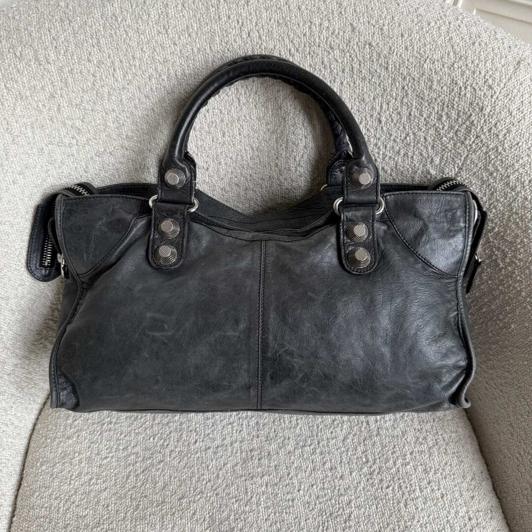 2003 Balenciaga The Giant City Grey Leather Handbag