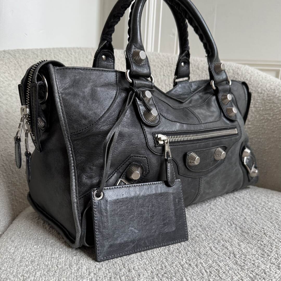 2003 Balenciaga The Giant City Grey Leather Handbag