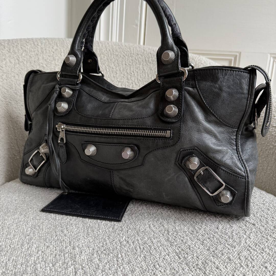 2003 Balenciaga The Giant City Grey Leather Handbag