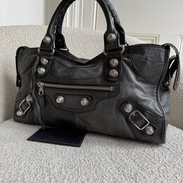 2003 Balenciaga The Giant City Grey Leather Handbag