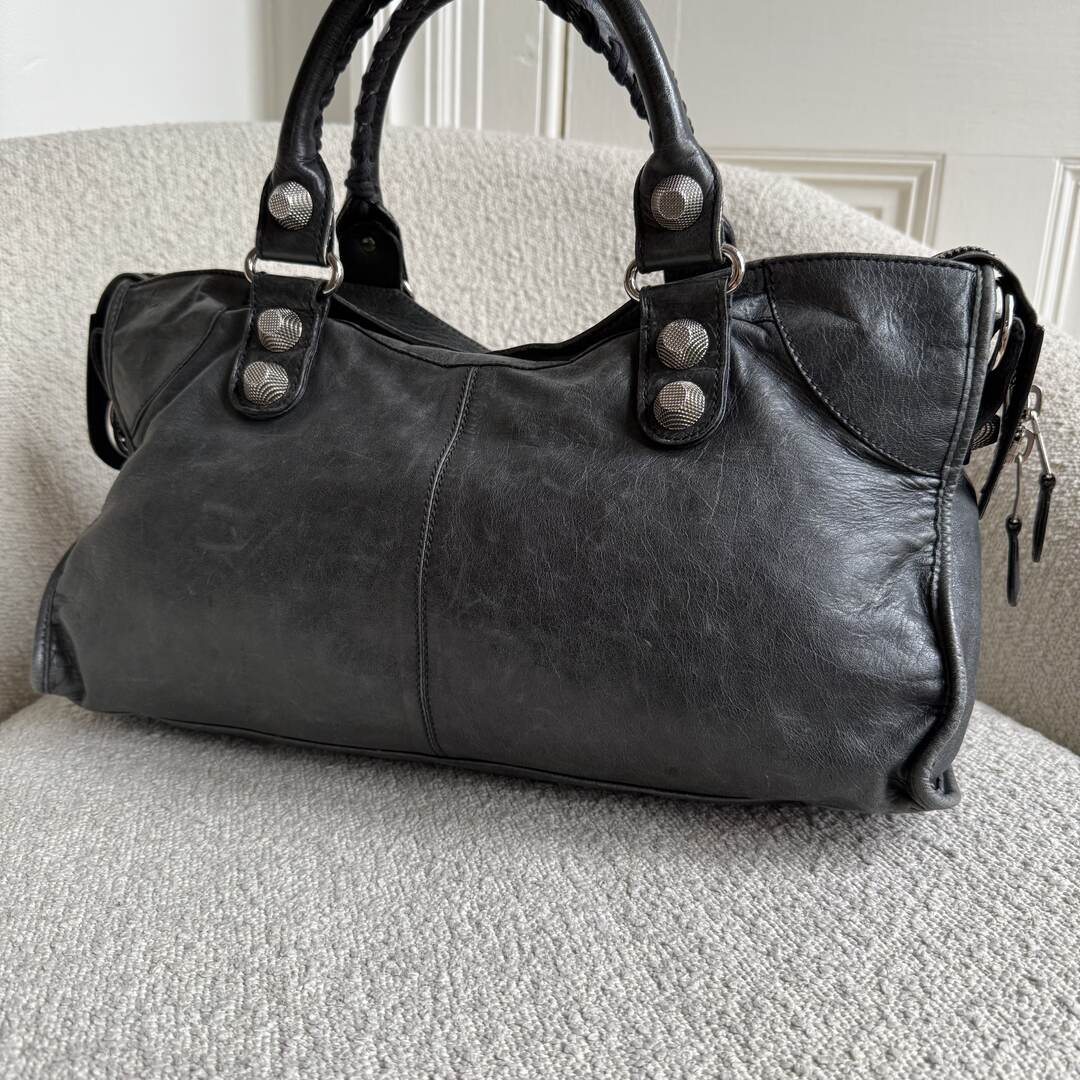 2003 Balenciaga The Giant City Grey Leather Handbag