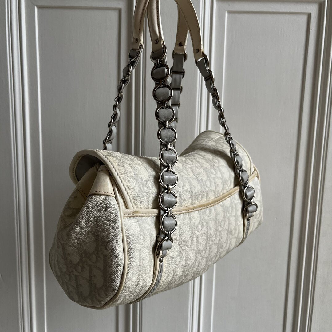 Dior Romantique Trotter White Shoulder Bag