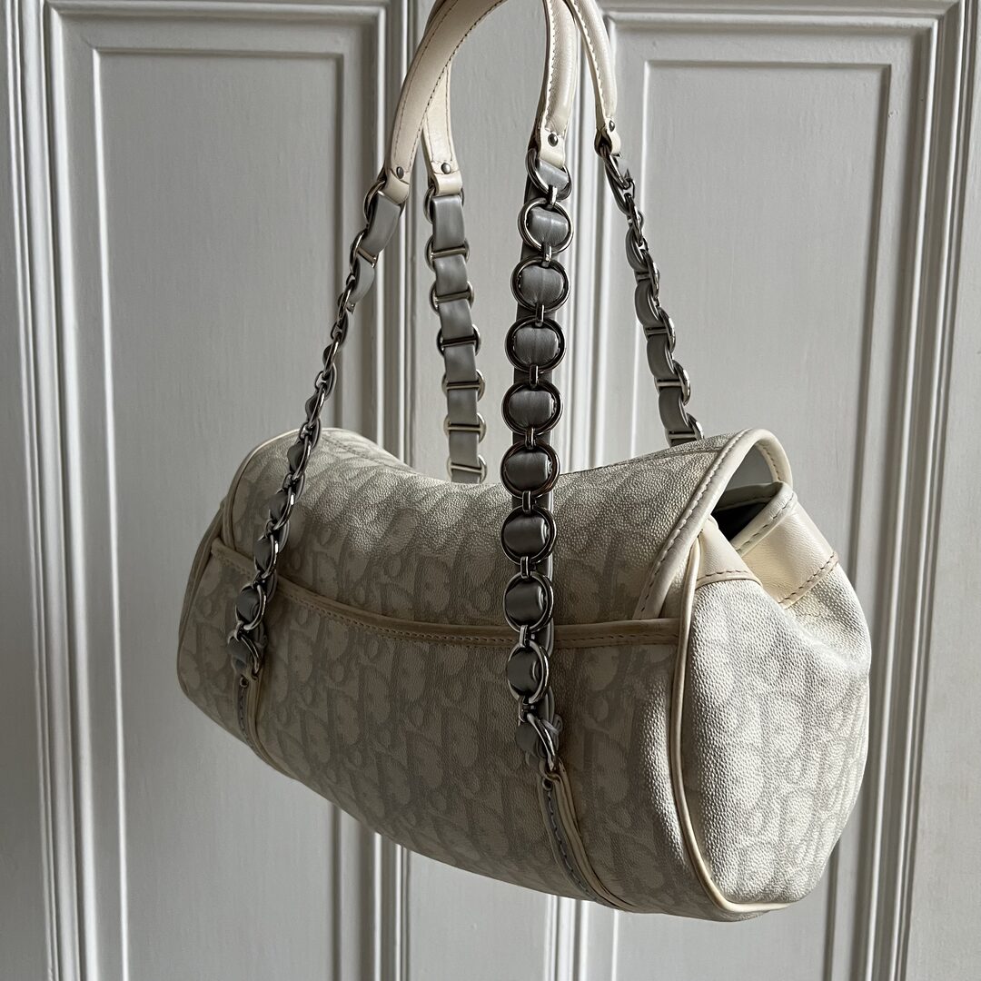 Dior Romantique Trotter White Shoulder Bag