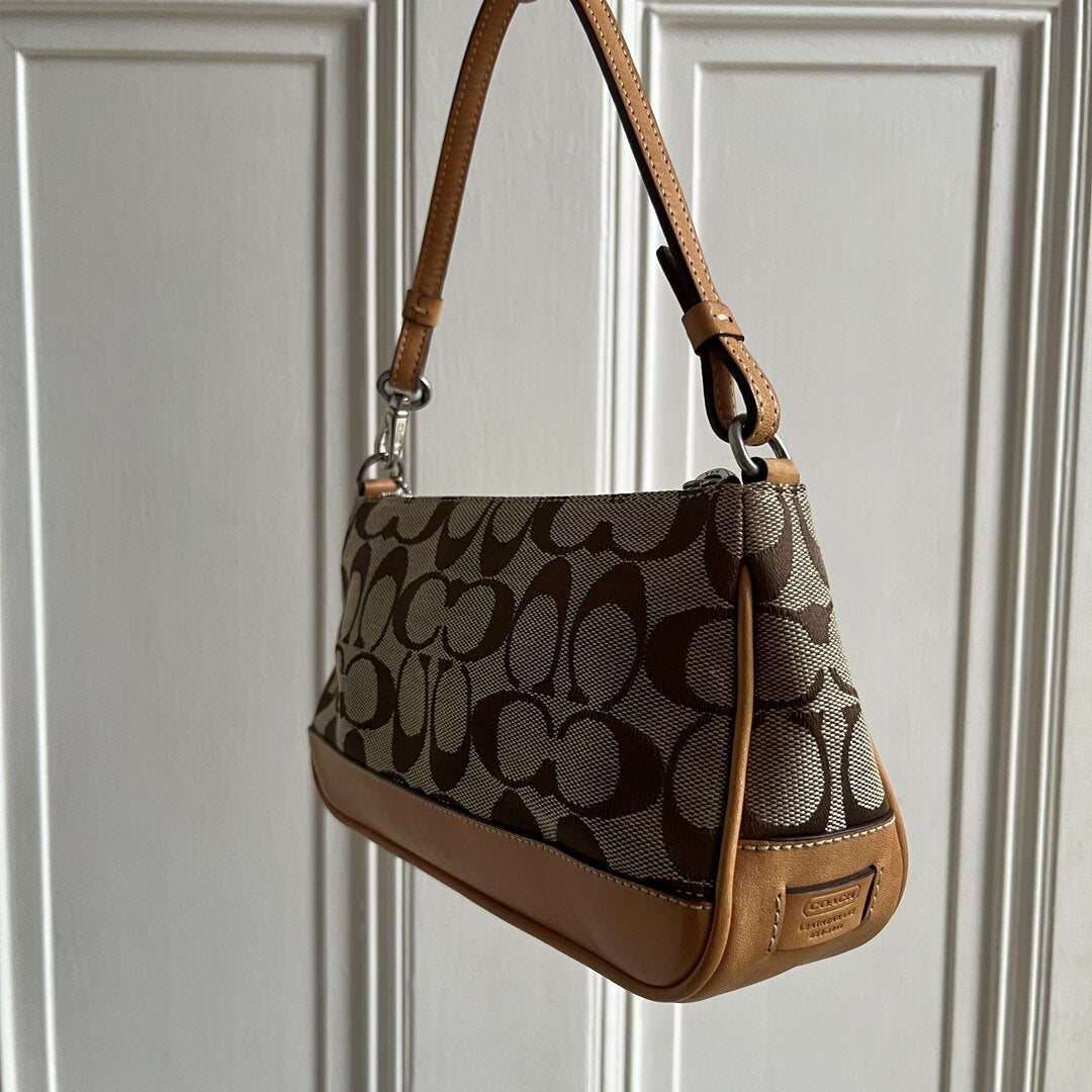 Coach Signature Demi Tan Shoulder Bag