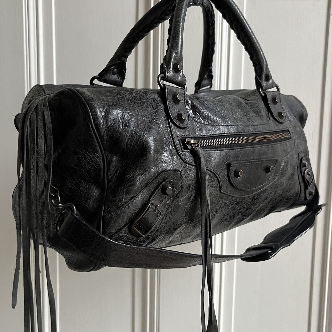 Balenciaga The Twiggy Black Leather Handbag