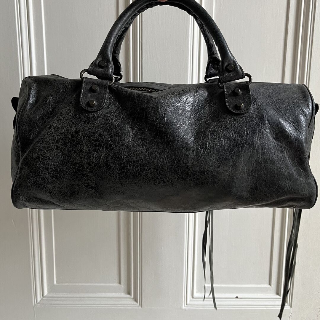 Balenciaga The Twiggy Black Leather Handbag