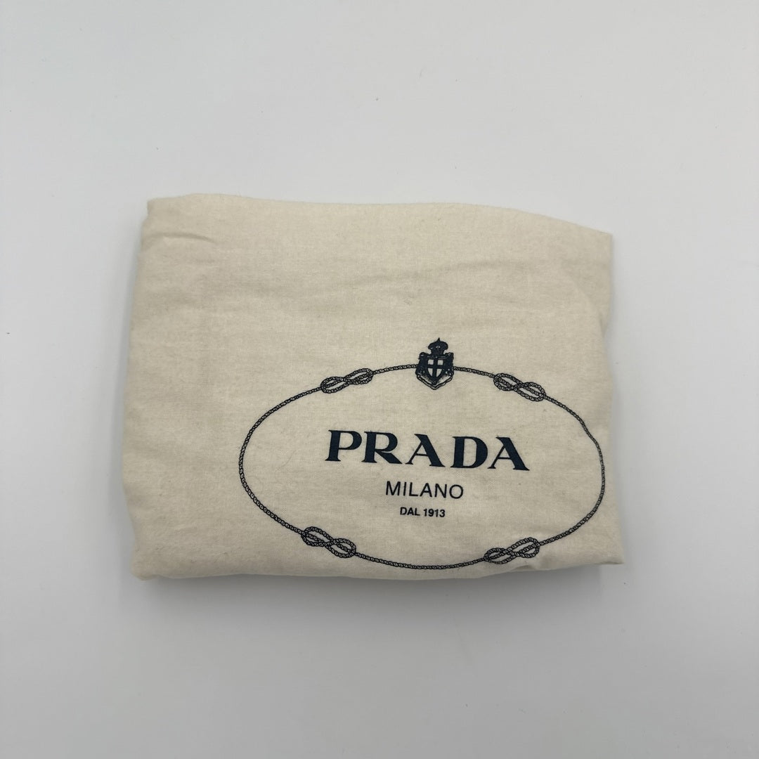 Prada Vitello Daino Leather Black Tote Bag