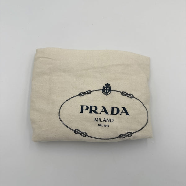Prada Vitello Daino Leather Black Tote Bag