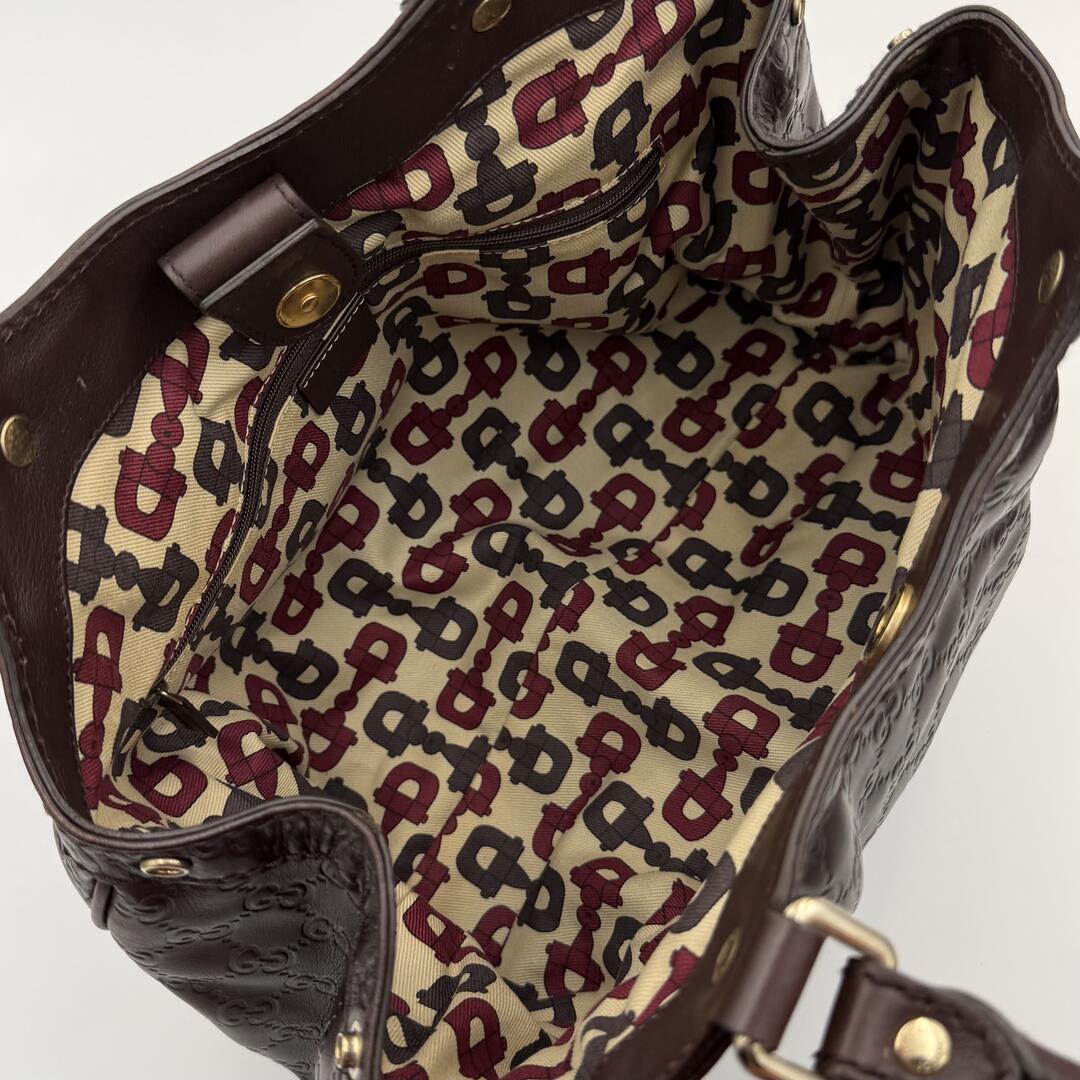 Gucci Guccissima Sukey Leather Brown Tote Bag