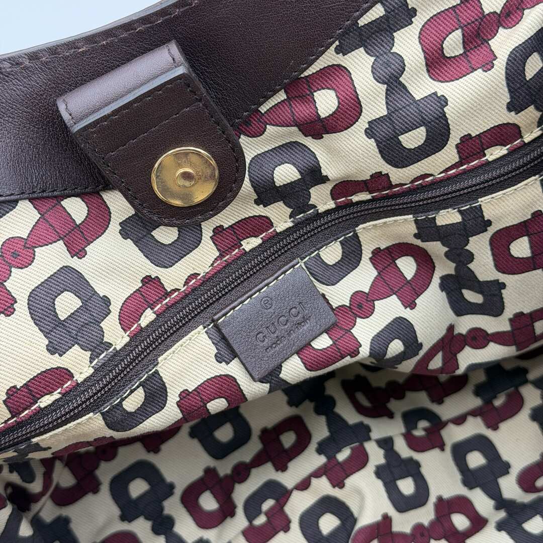 Gucci Guccissima Sukey Leather Brown Tote Bag