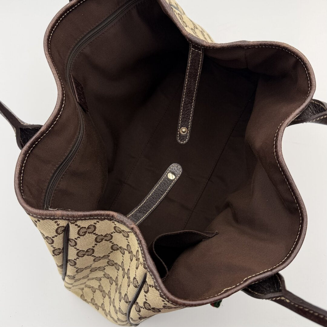 Gucci GG Canvas Princy Brown Tote Bag