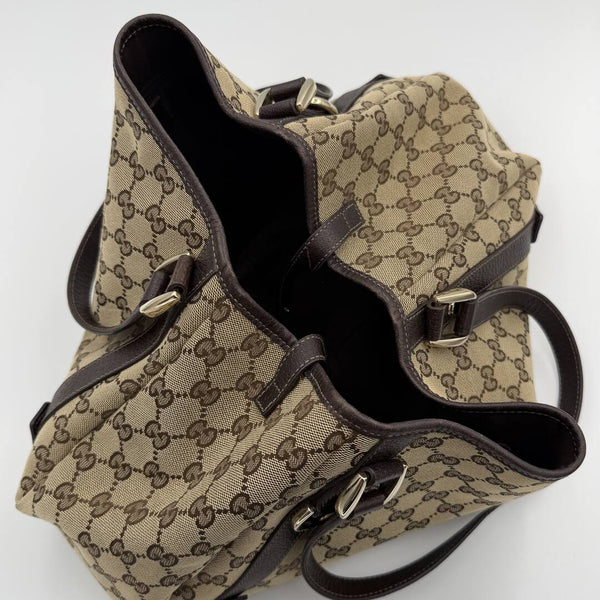 Gucci GG Canvas Abbey Brown Tote Bag