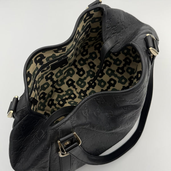 Gucci Guccissima Abbey Leather Black Tote Bag