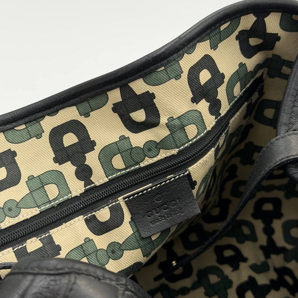 Gucci Guccissima Abbey Leather Black Tote Bag