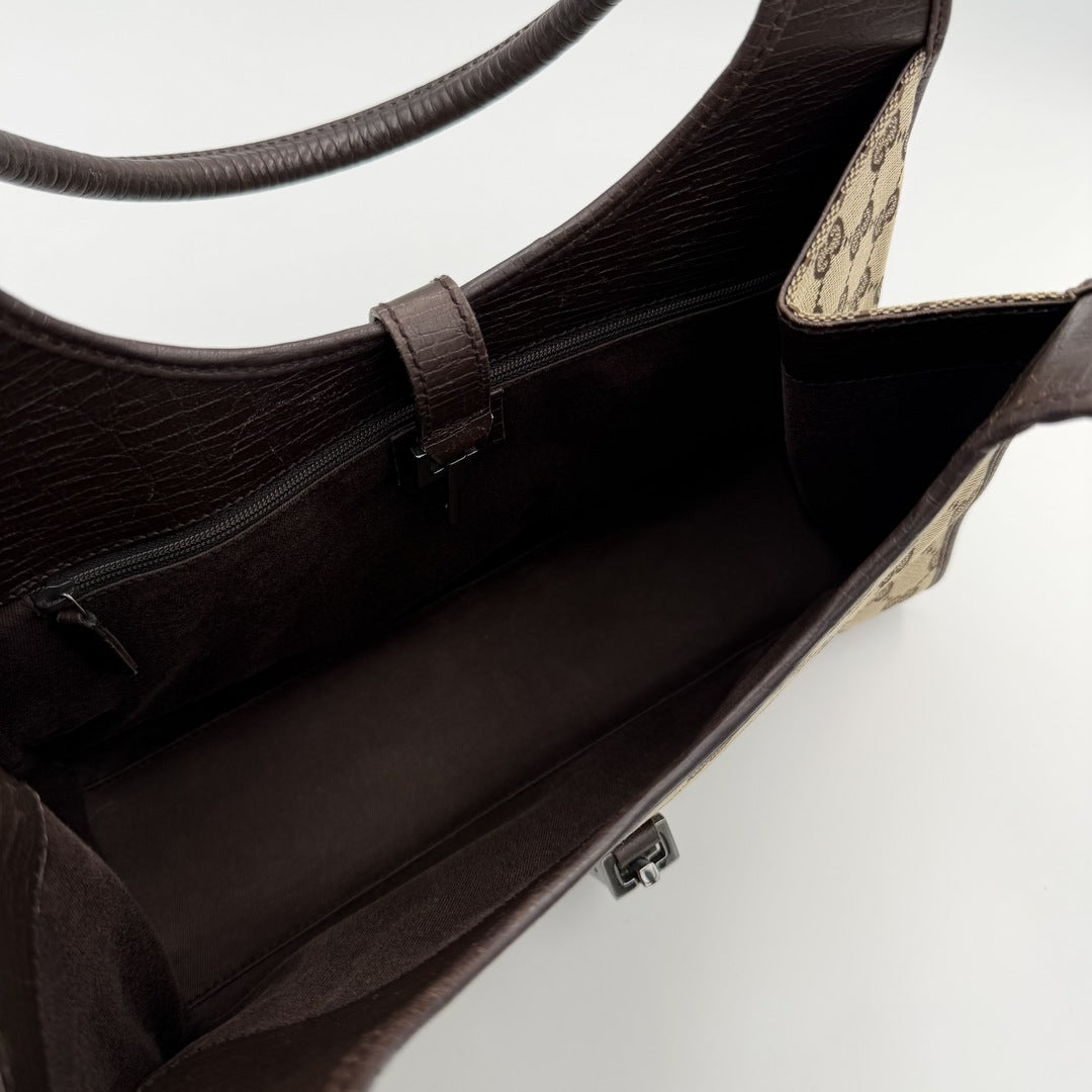 Gucci GG Canvas Jackie Brown Shoulder Bag