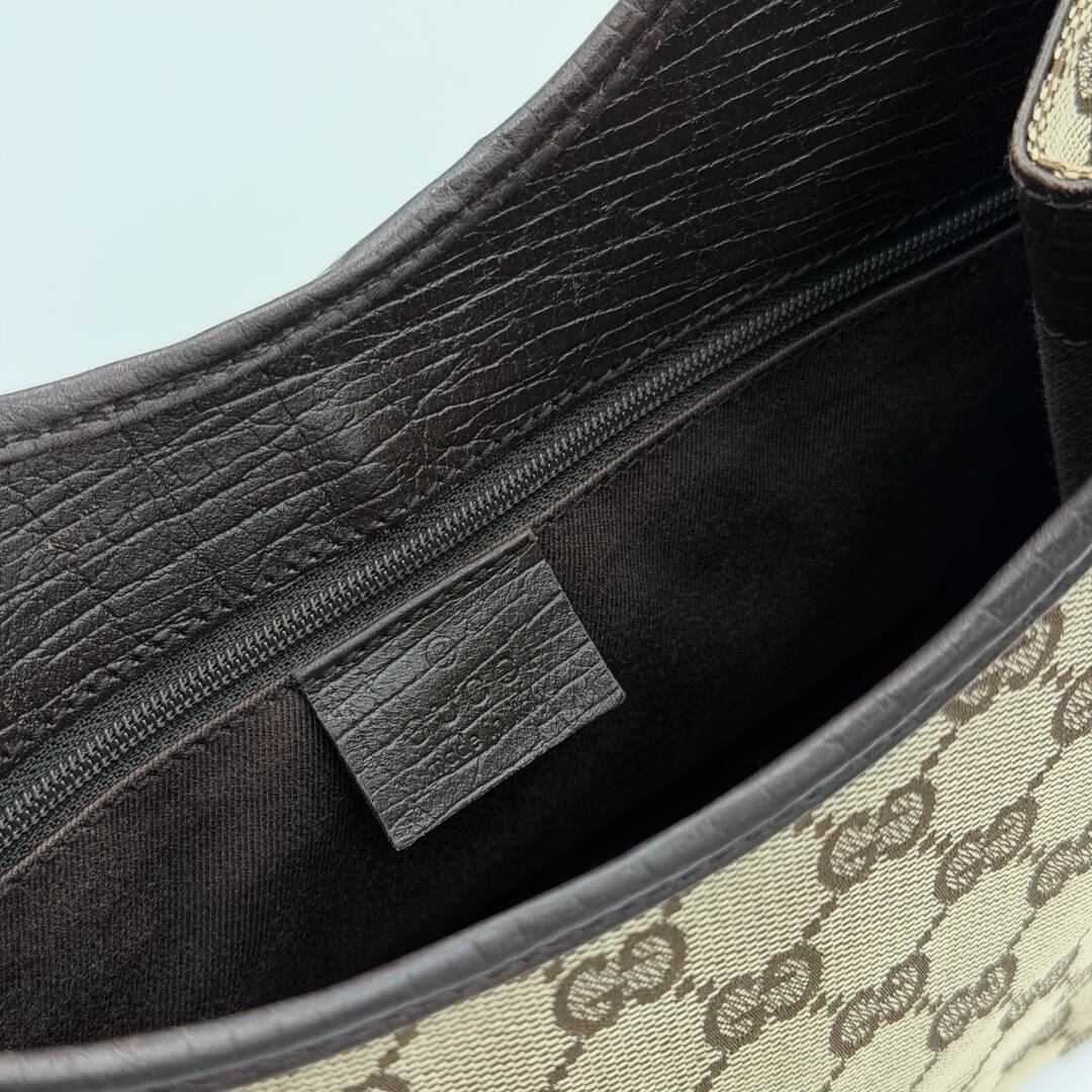Gucci GG Canvas Jackie Brown Shoulder Bag