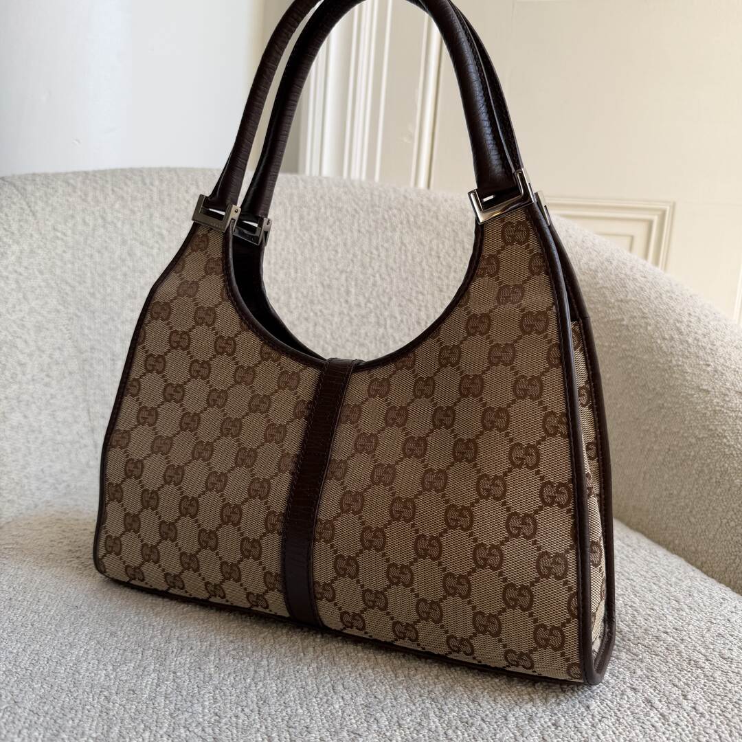 Gucci GG Canvas Jackie Brown Shoulder Bag