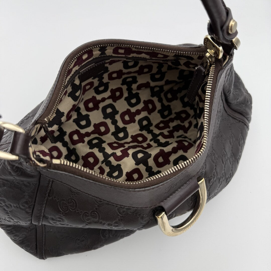 Gucci Guccissima Abbey Brown Shoulder Bag