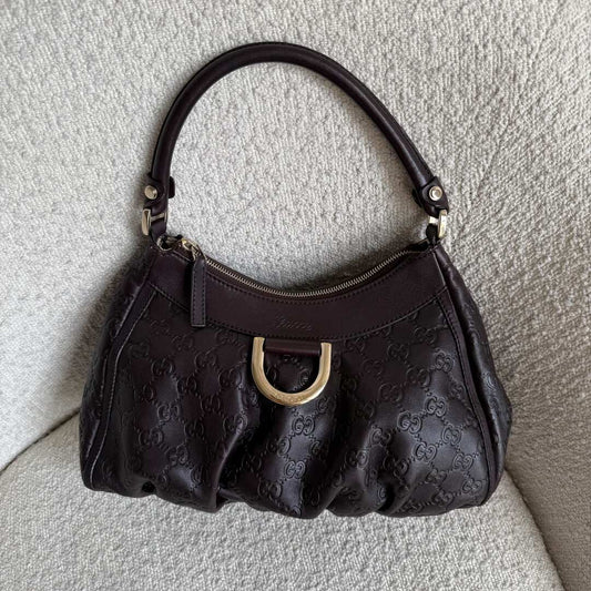 Gucci Guccissima Abbey Brown Shoulder Bag