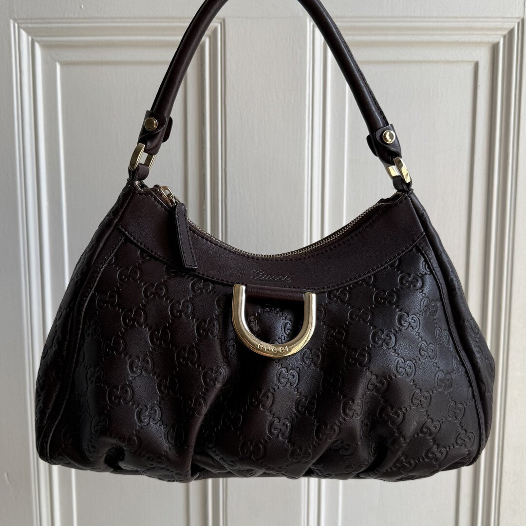 Gucci Guccissima Abbey Brown Shoulder Bag